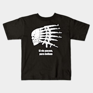 Skull and Assault Rifles. For the militarist Kids T-Shirt